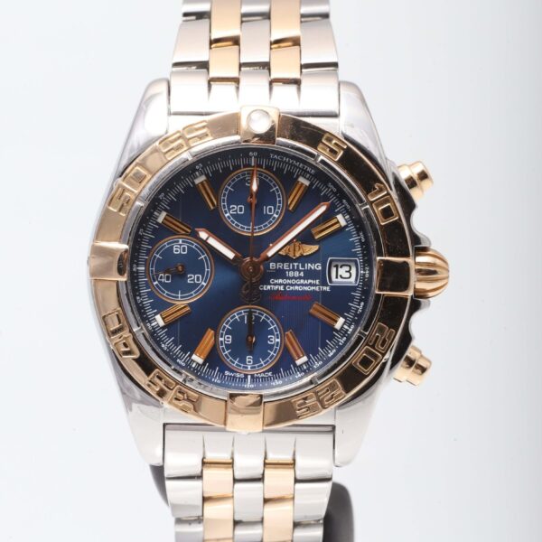Breitling Chrono Cockpit Steel And Gold Blue Dial Automatic