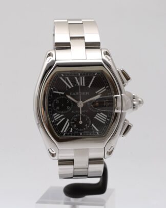 Cartier Roadster Chronograph Automatic Black Face Stainless Steel