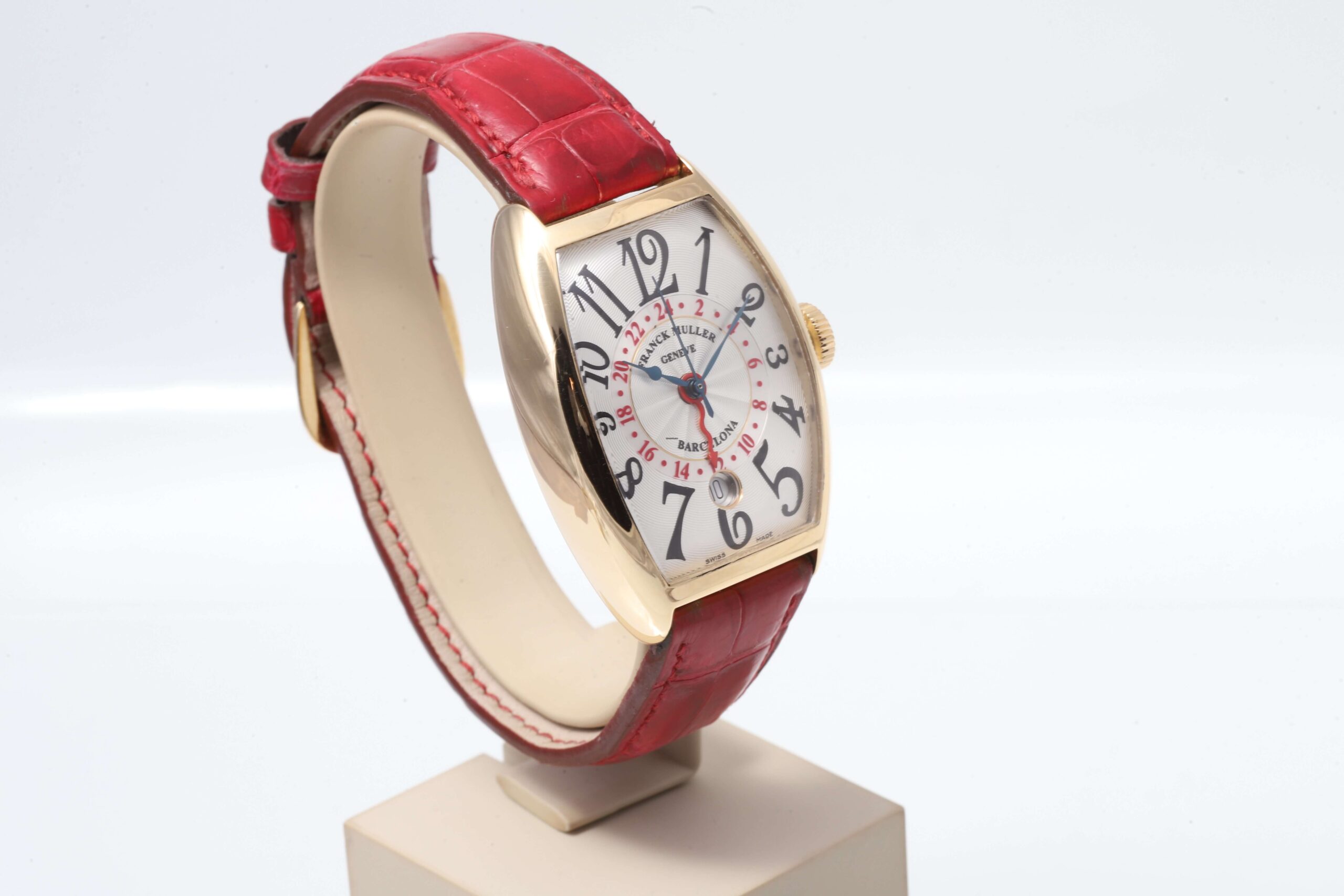 Franck Muller 5850 Casablanca Barcelona 18k Yellow Gold Dual Time Automatic