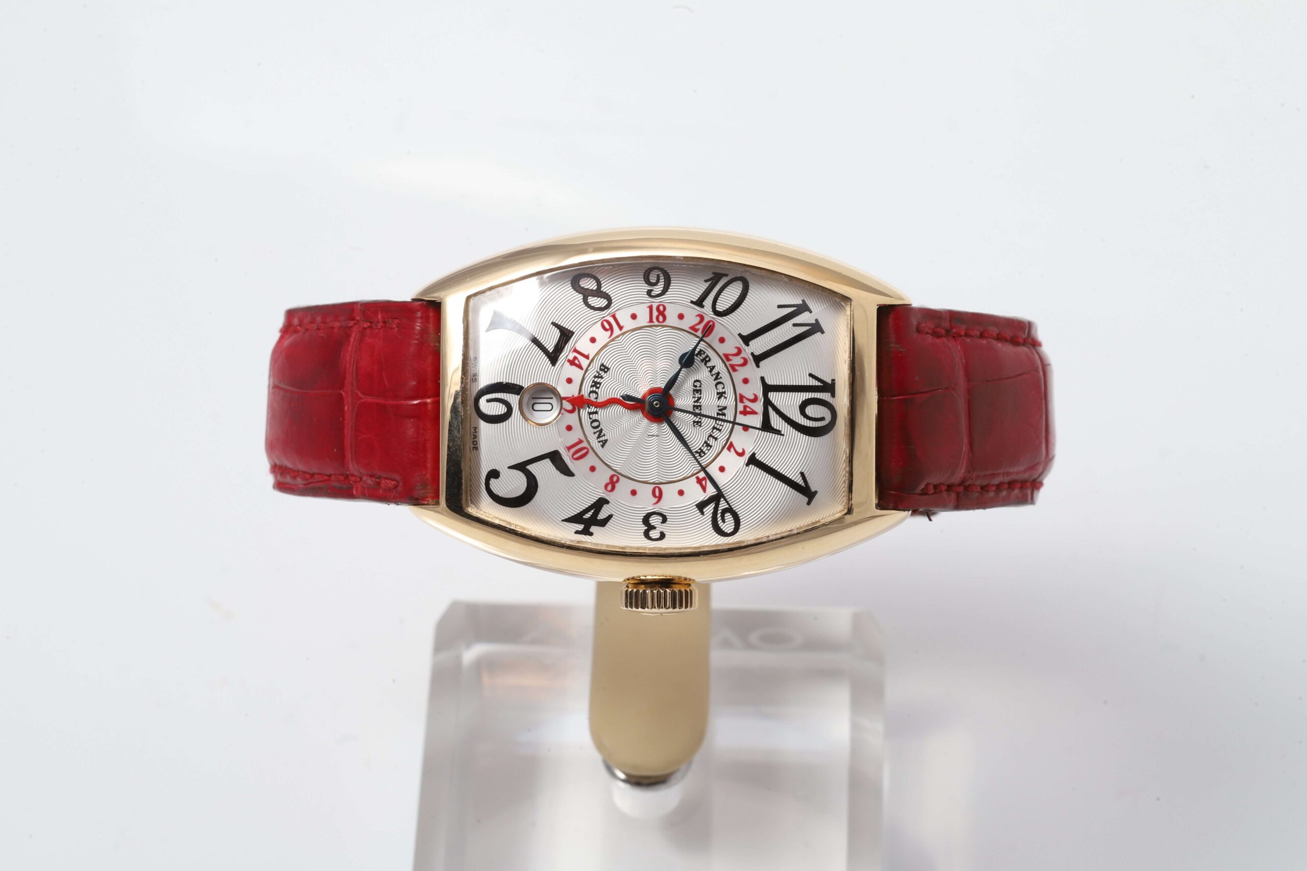 Franck Muller 5850 Casablanca Barcelona 18k Yellow Gold Dual Time Automatic
