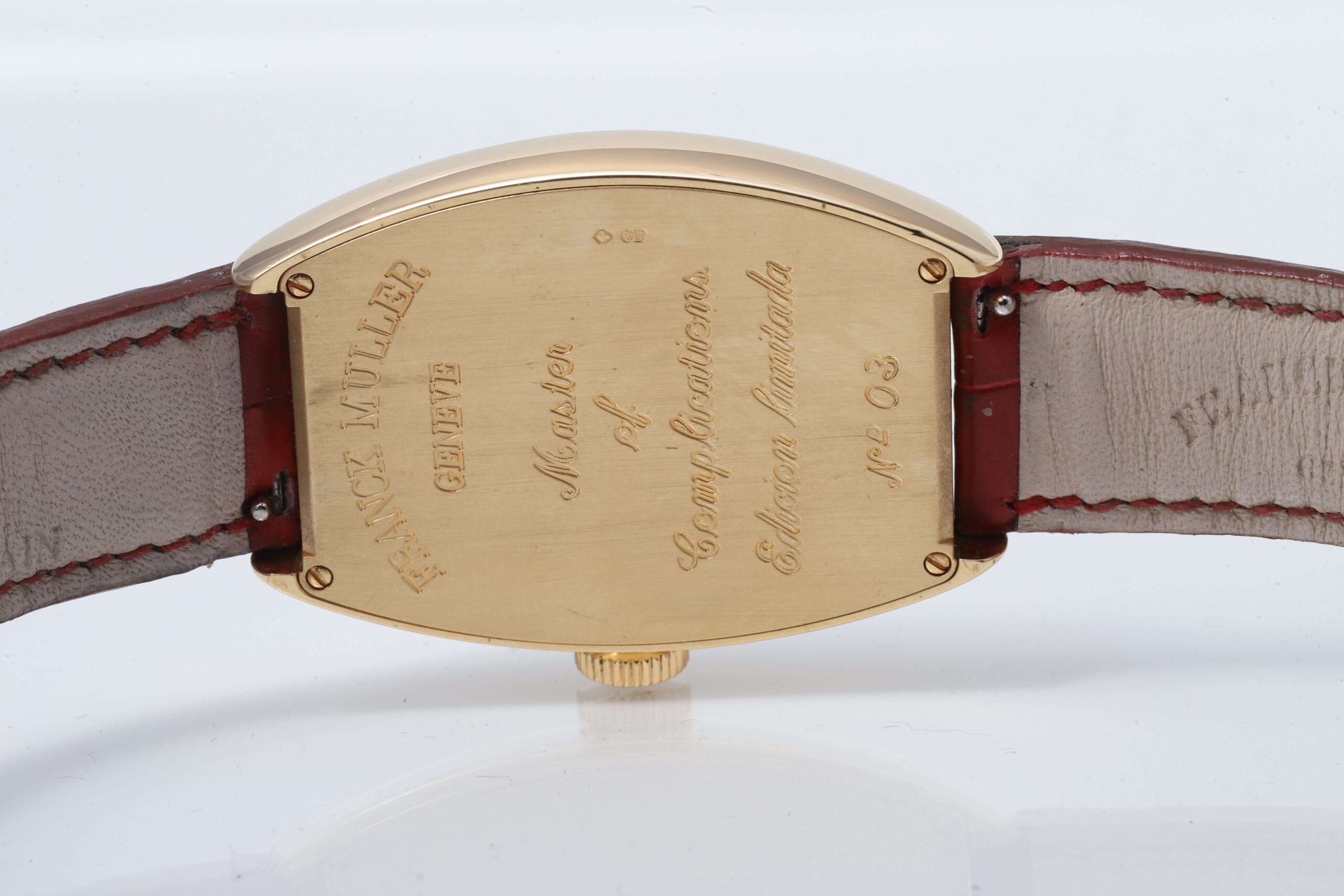 Franck Muller 5850 Casablanca Barcelona 18k Yellow Gold Dual Time Automatic