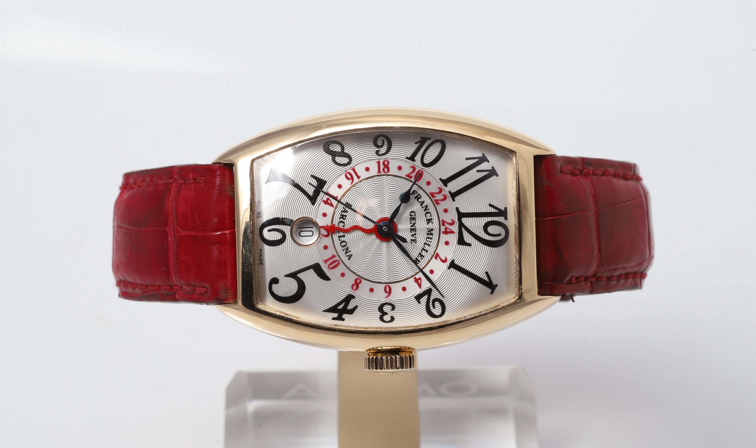 Franck Muller 5850 Casablanca Barcelona 18k Yellow Gold Dual Time Automatic