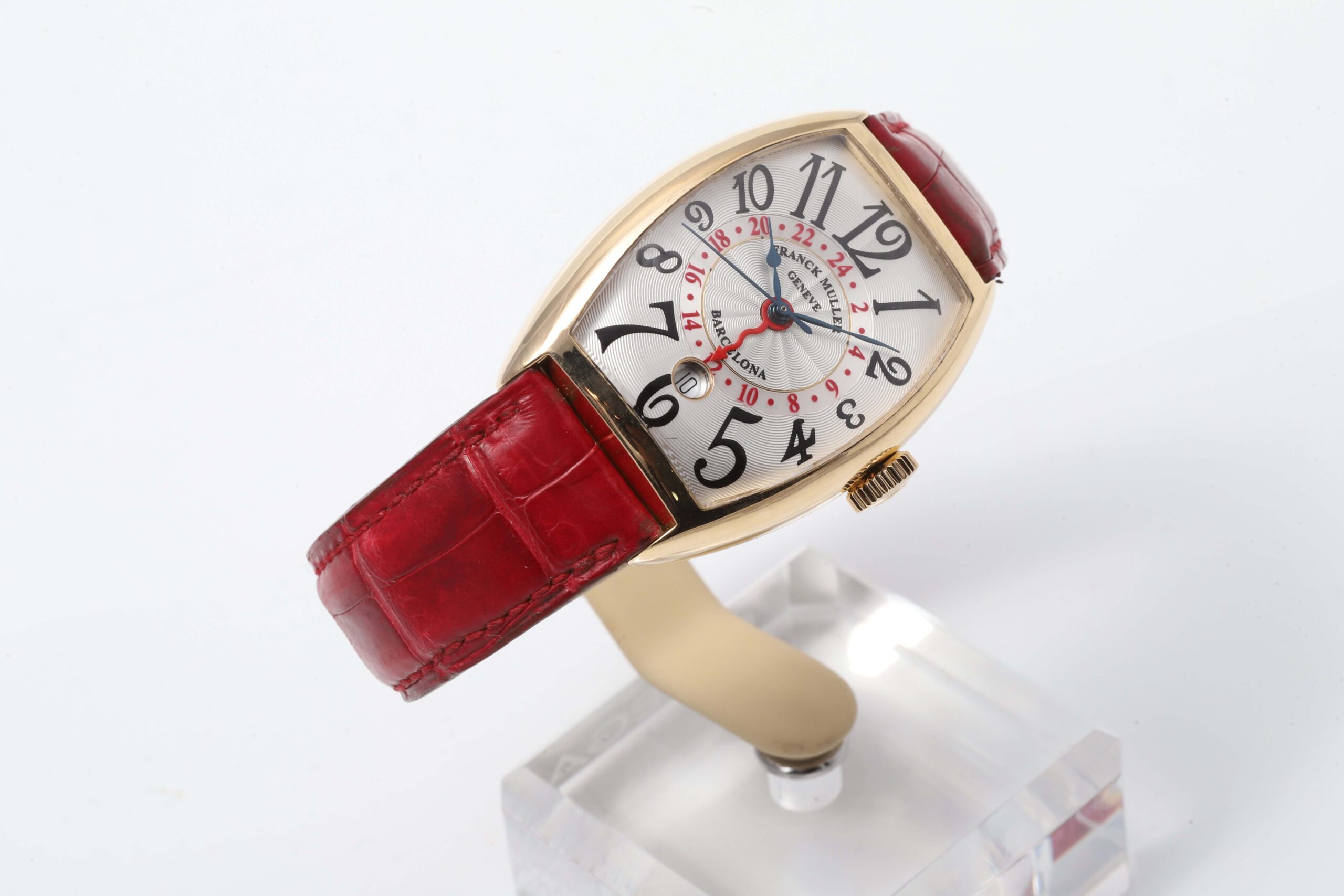 Franck Muller 5850 Casablanca Barcelona 18k Yellow Gold Dual Time Automatic