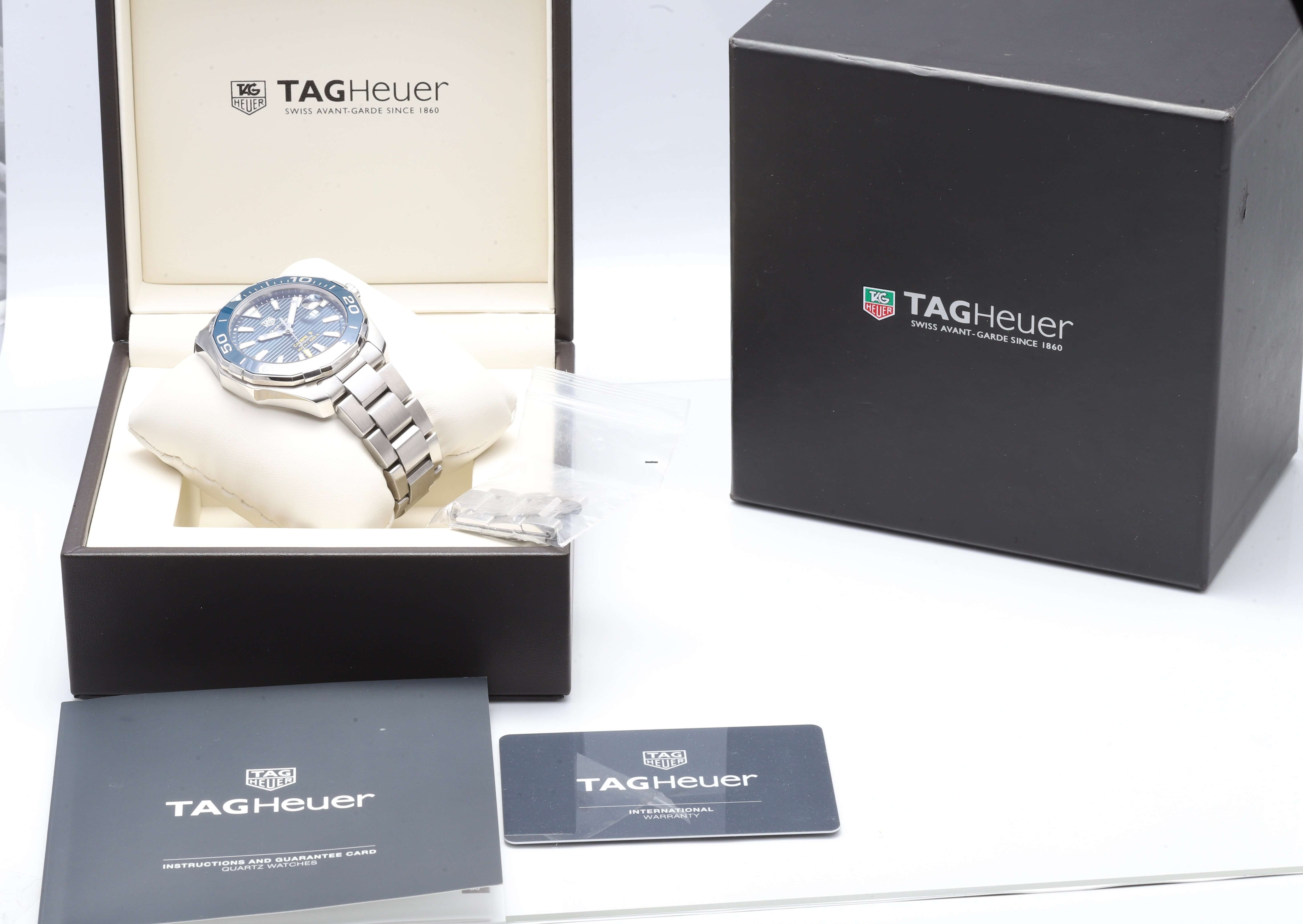 TAG Heuer Aquaracer Blue Ceramic Bezel 41mm Automatic Calibre 5