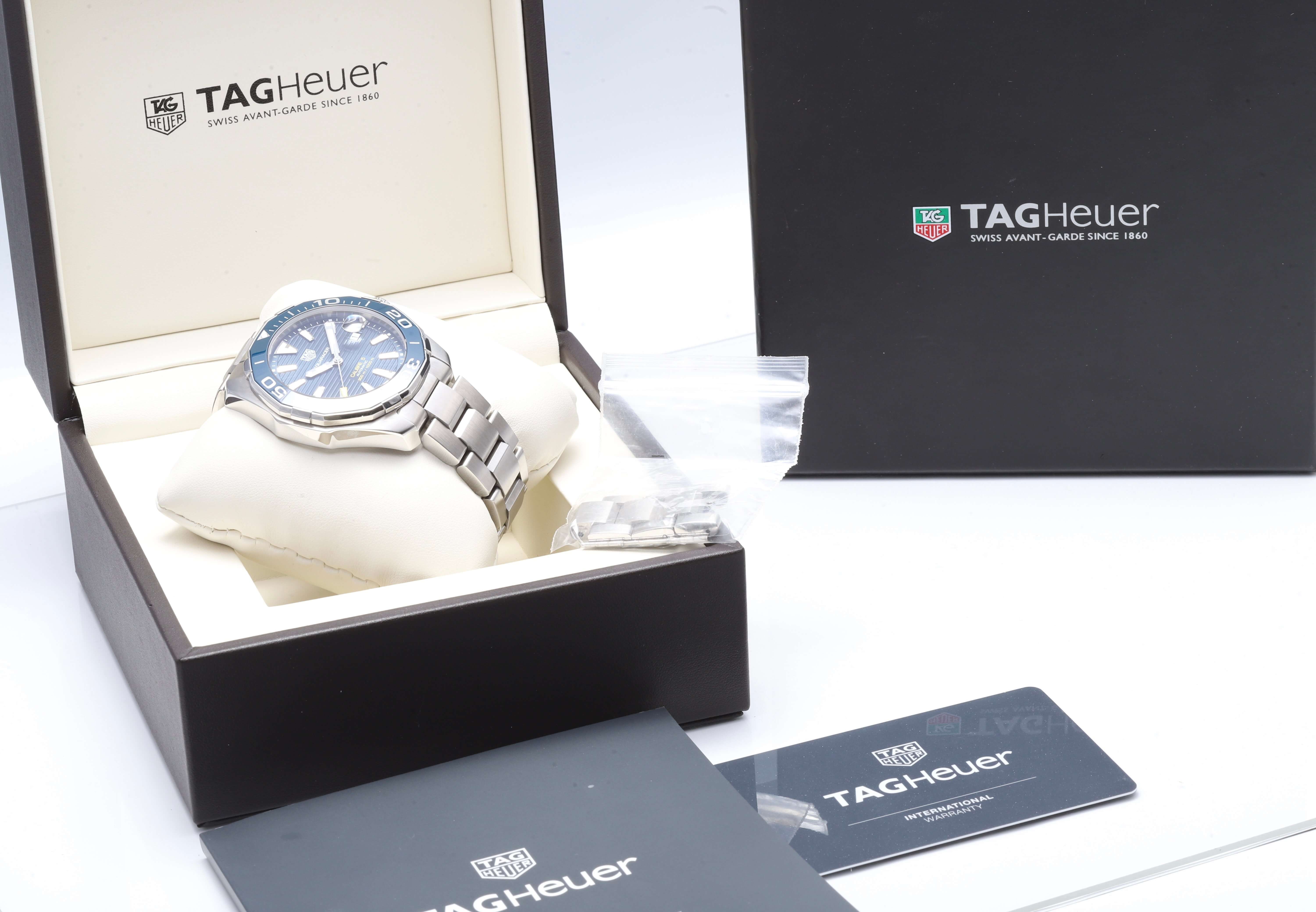 TAG Heuer Aquaracer Blue Ceramic Bezel 41mm Automatic Calibre 5