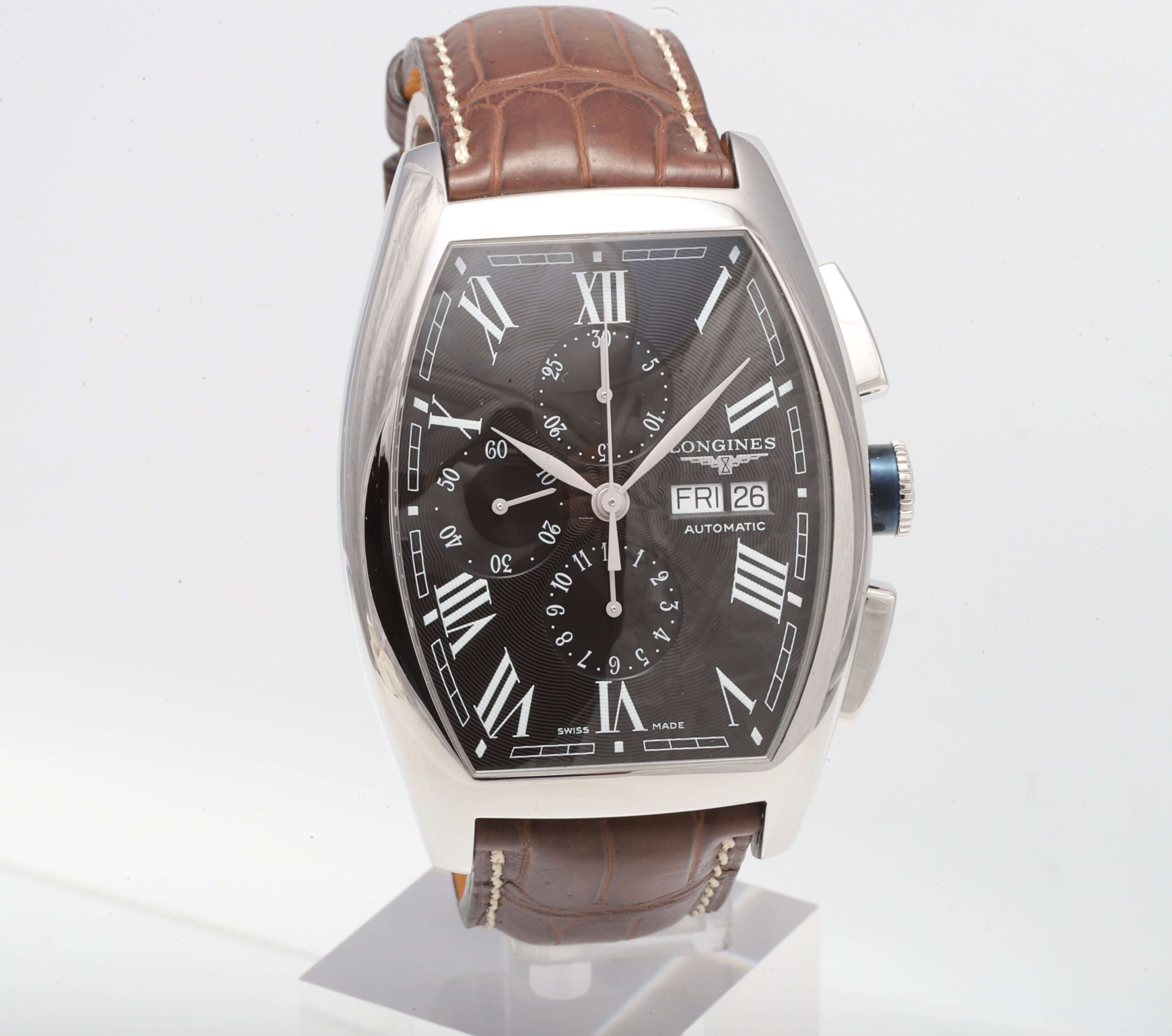 Longines Evidenza Big Size Black Face 4056mm Automatic Chronograph UNWORN