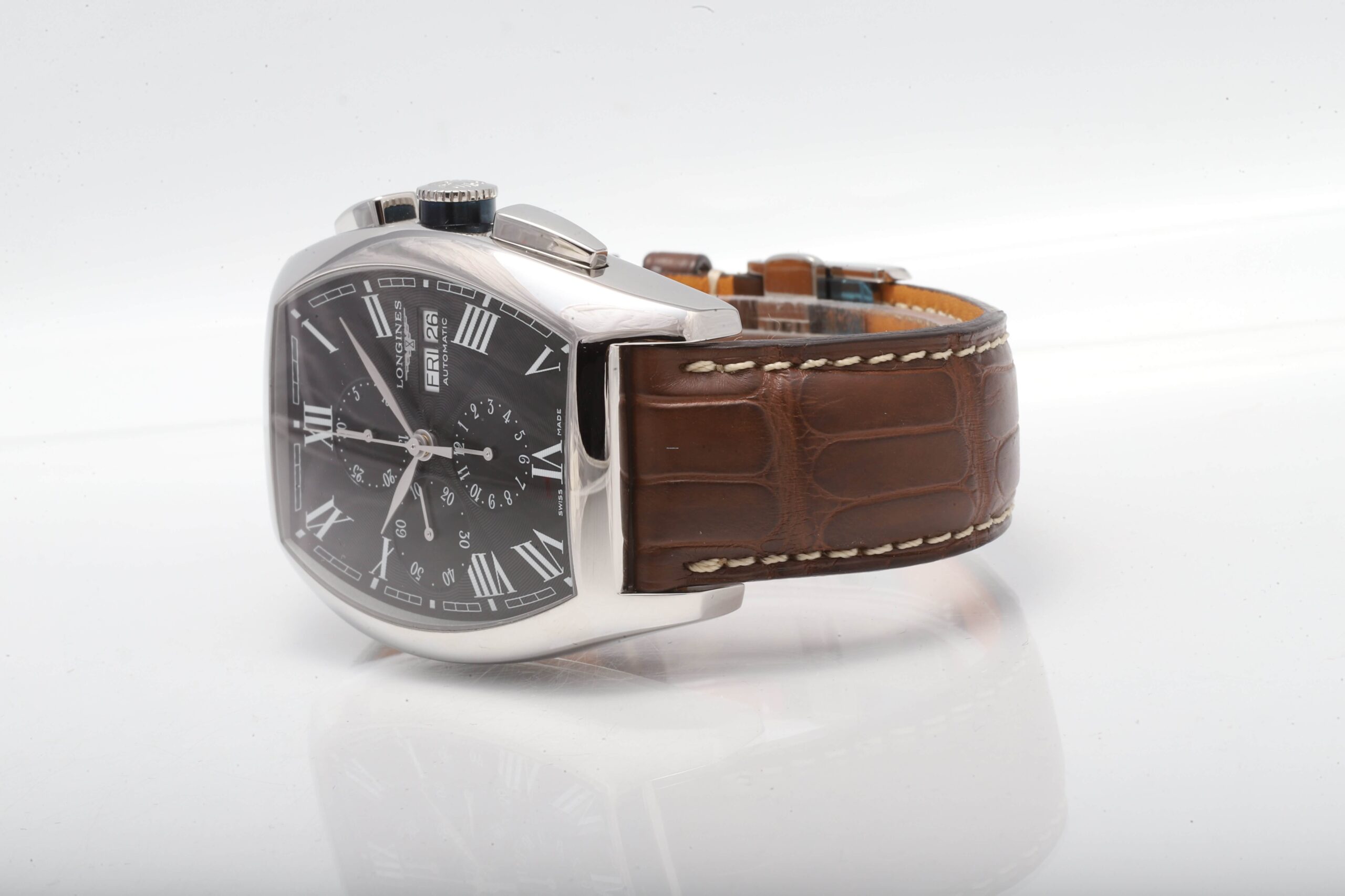 Longines Evidenza Big Size Black Face 4056mm Automatic Chronograph UNWORN