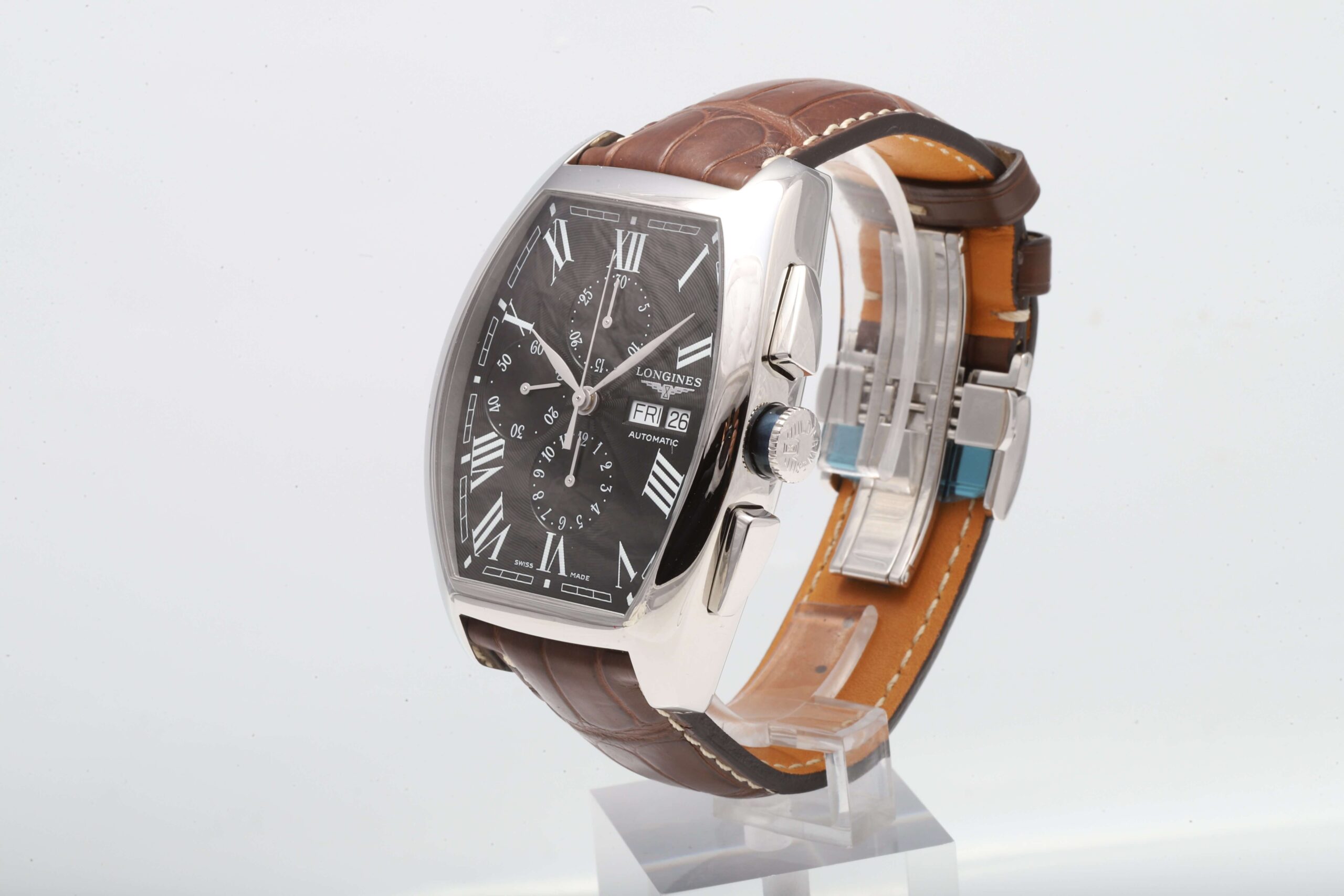 Longines Evidenza Big Size Black Face 4056mm Automatic Chronograph UNWORN