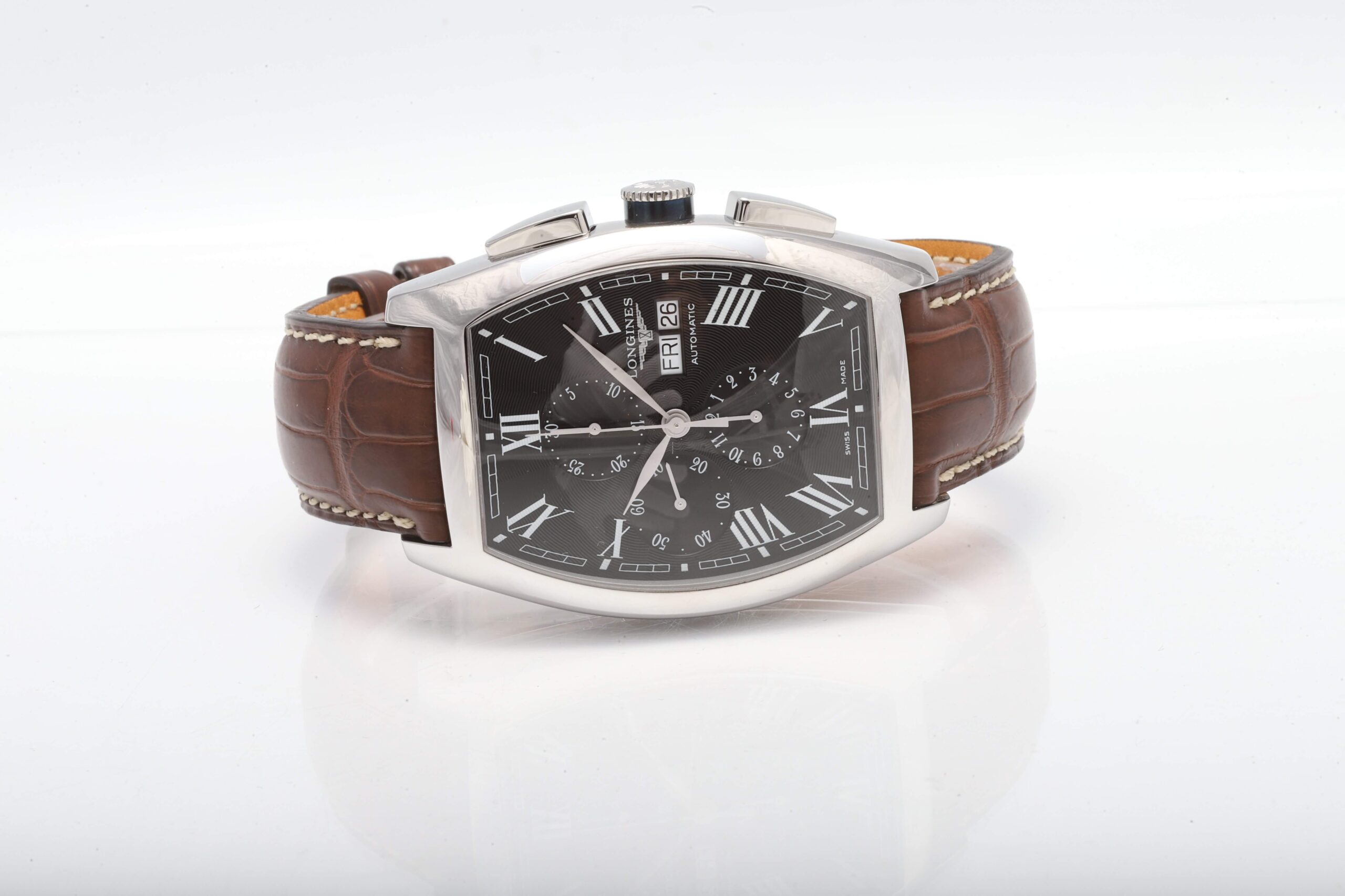 Longines Evidenza Big Size Black Face 4056mm Automatic Chronograph UNWORN