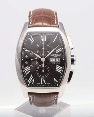 Longines Evidenza Big Size Black Face 4056mm Automatic Chronograph UNWORN