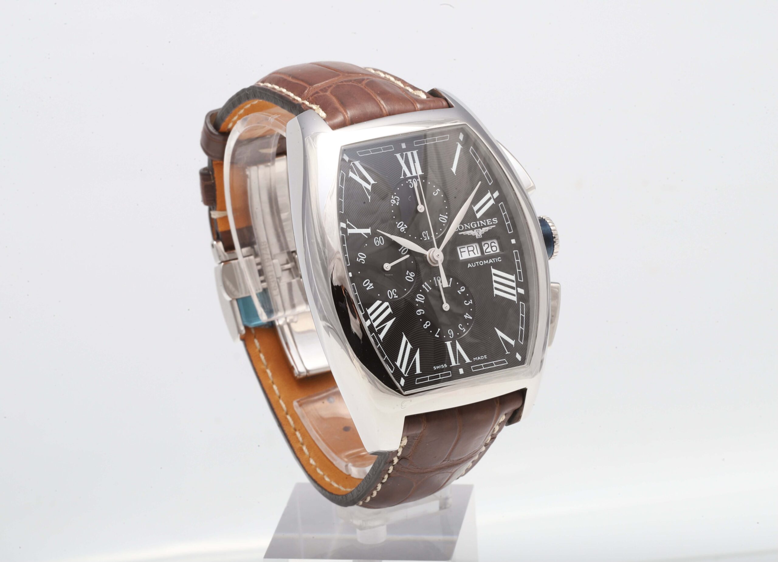 Longines Evidenza Big Size Black Face 4056mm Automatic Chronograph UNWORN