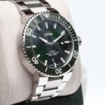 Oris Aquis Date Green Ceramic 43mm Stainless Steel Box Papers Excellent Condition