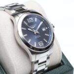 Longines Blue Dial Stainless Steel Conquest 39mm Automatic Box & Papers Excellent Condition