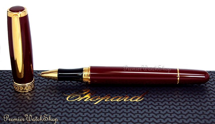 Chopard Roller Pen Claret Resin/Gold Plated