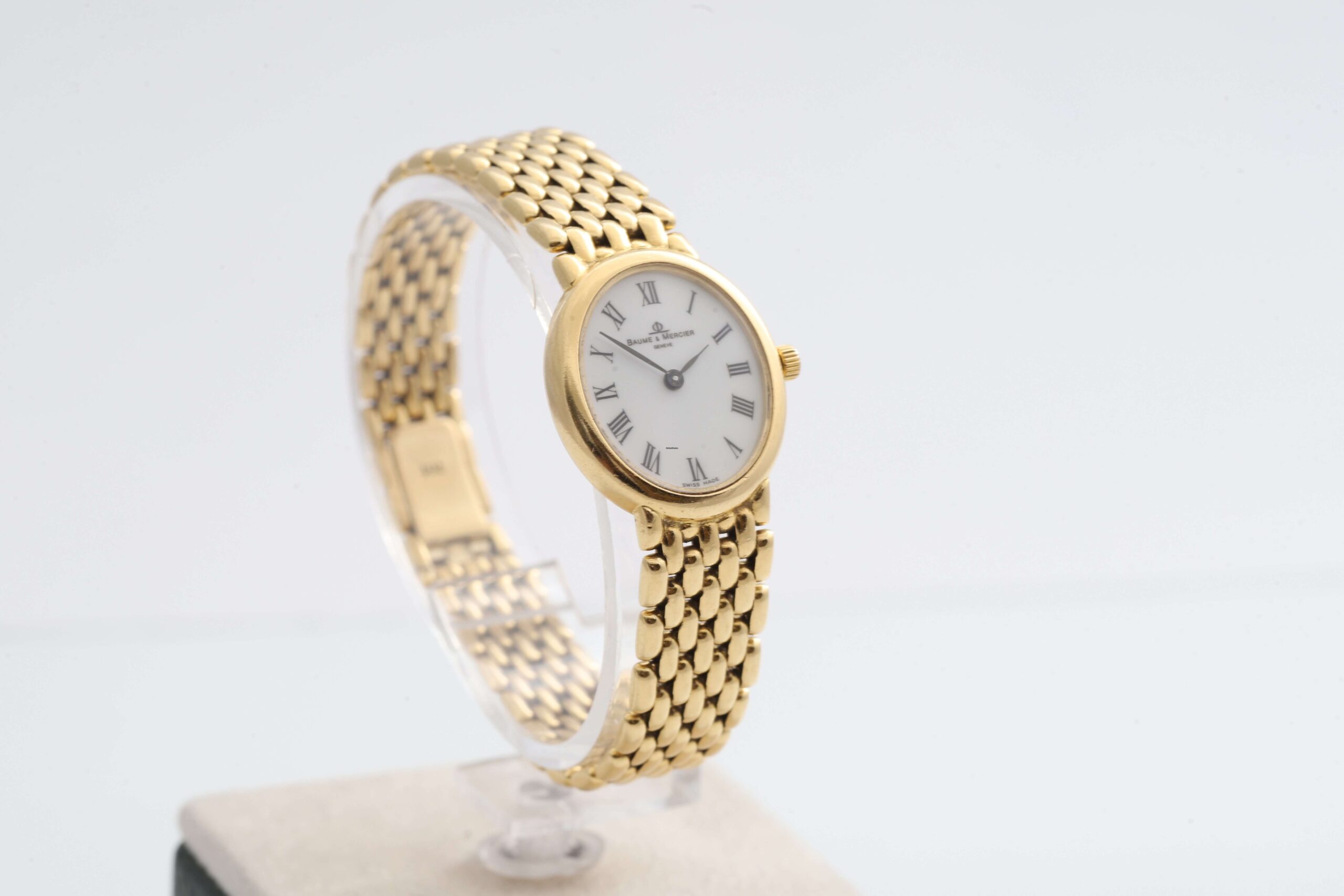 Baume & Mercier 18k Full Yellow Gold Quartz Box & Papers