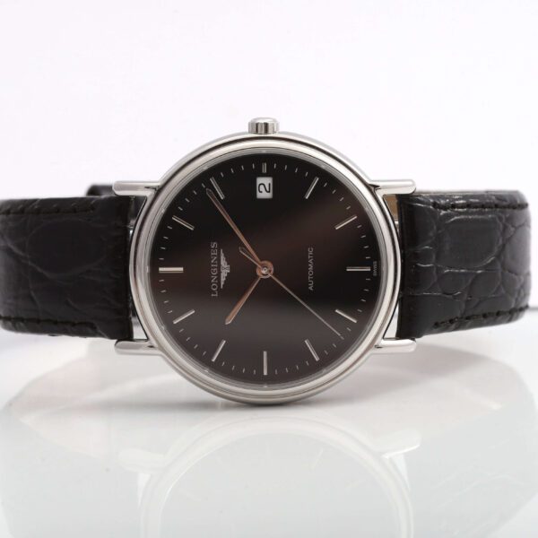 Longines Black Automatic Presence 38.5mm Box Papers Unworn