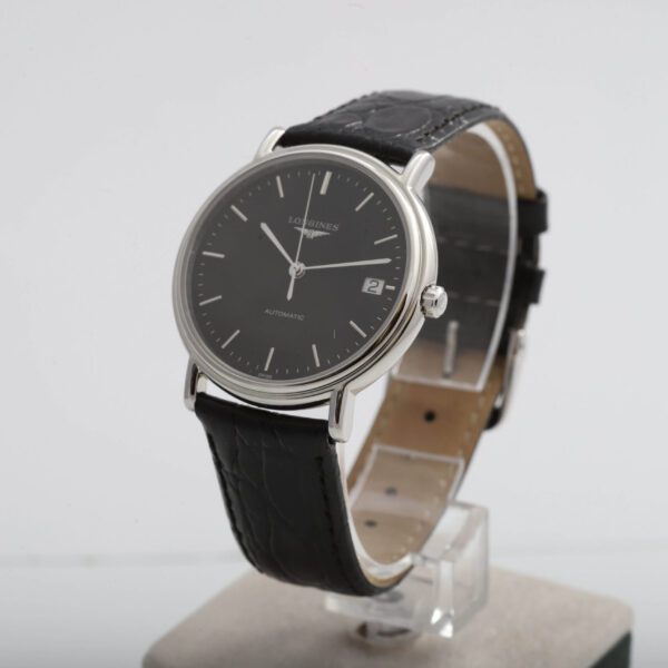 Longines Black Automatic Presence 38.5mm Box Papers Unworn