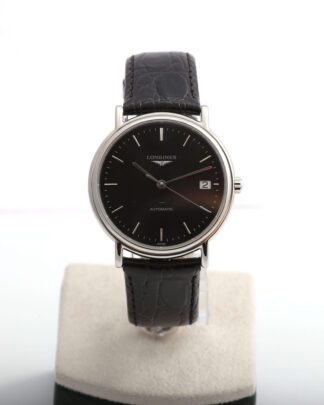 Longines Black Automatic Presence 38.5mm Box Papers Unworn