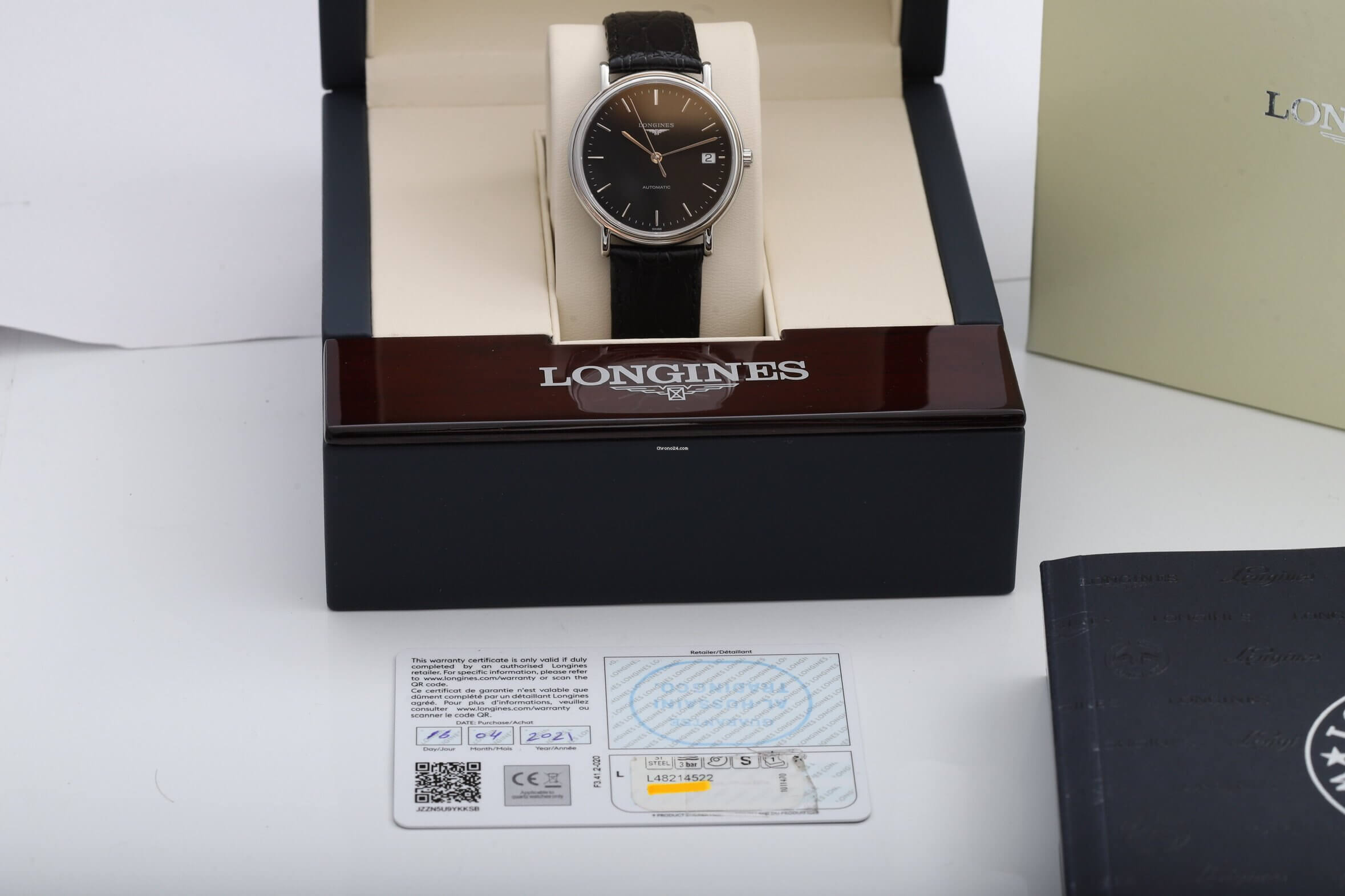 Longines Black Automatic Presence 38.5mm Box Papers Unworn Longines Black Automatic Presence 38.5mm Box Papers Unworn