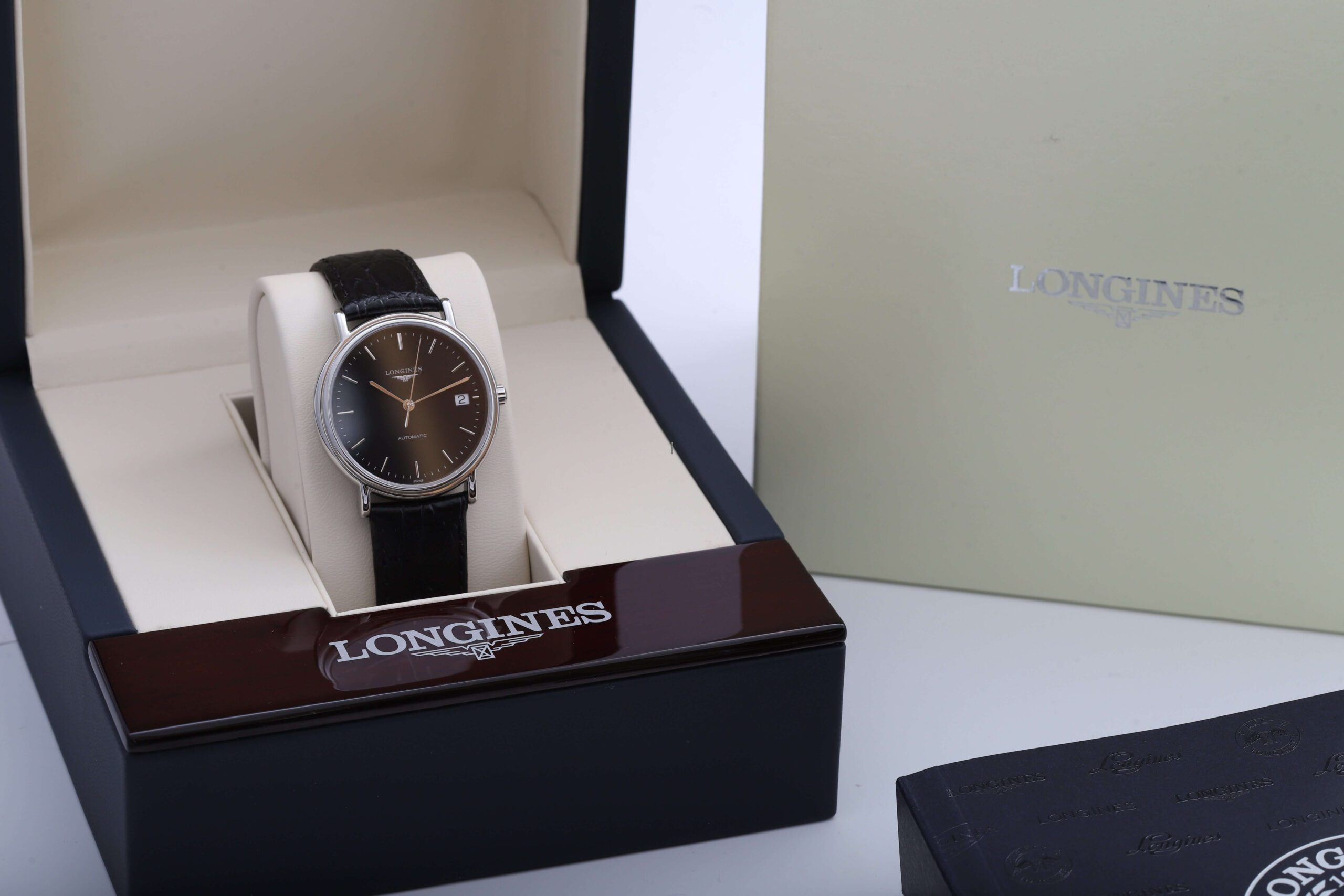 Longines Black Automatic Presence 38.5mm Box Papers Unworn Longines Black Automatic Presence 38.5mm Box Papers Unworn