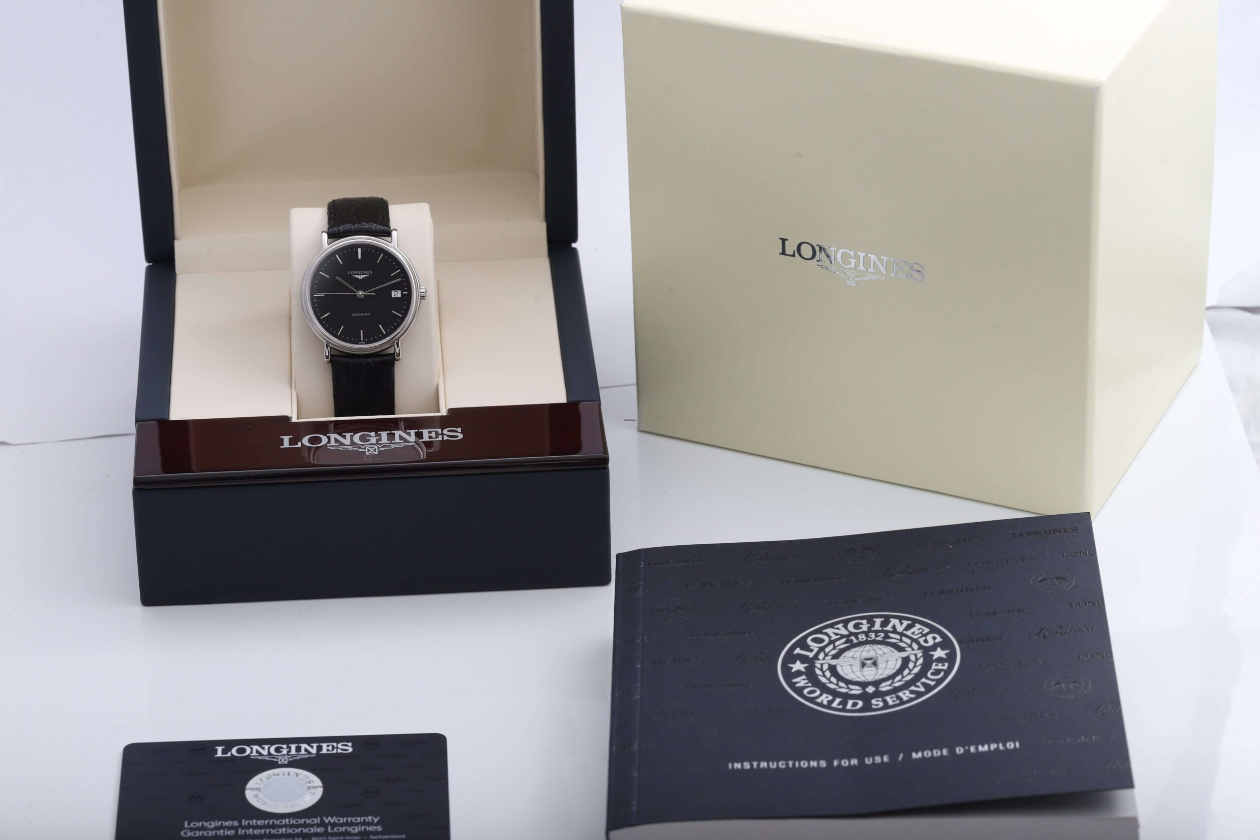 Longines Black Automatic Presence 38.5mm Box Papers Unworn Longines Black Automatic Presence 38.5mm Box Papers Unworn