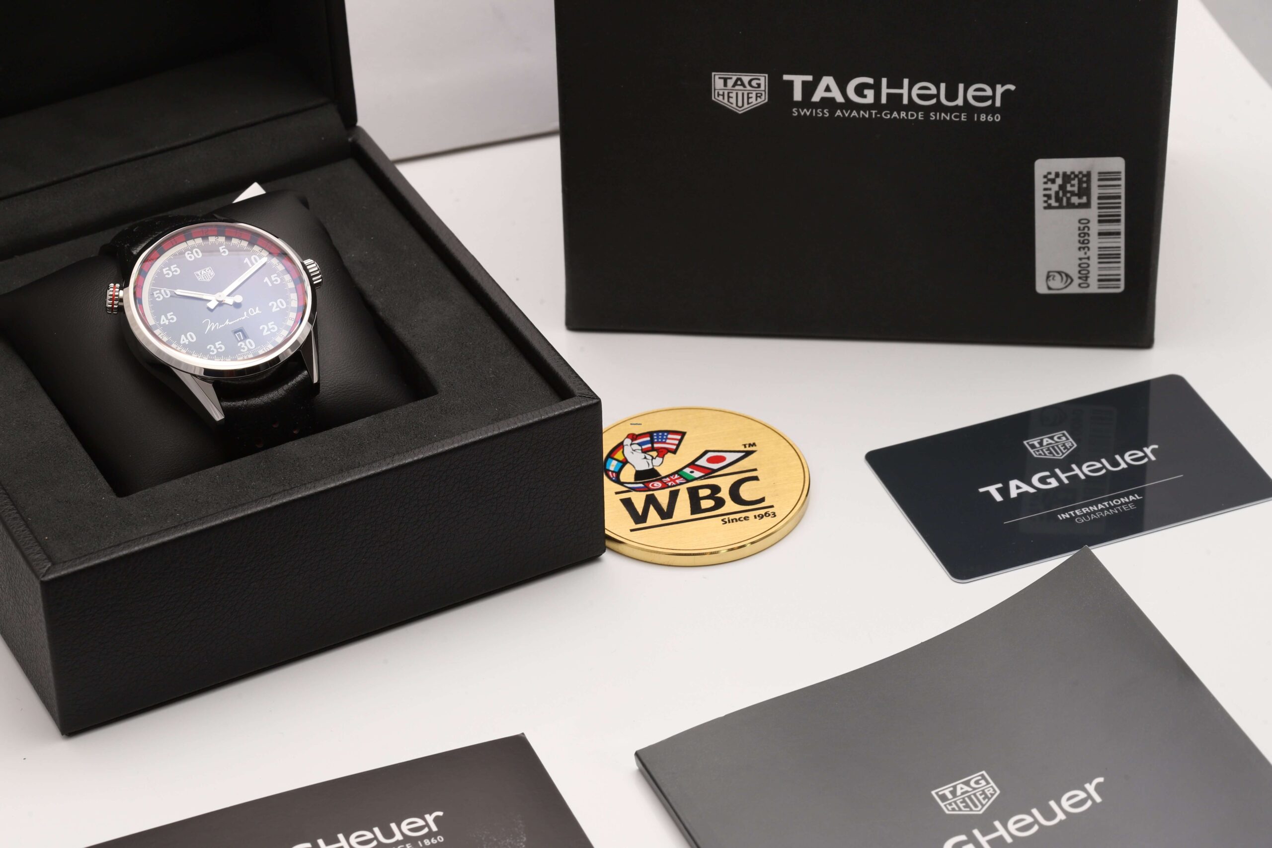 TAG Heuer Muhammad Ali Carrera Rare 43mm Automatic Unworn Box/Papers