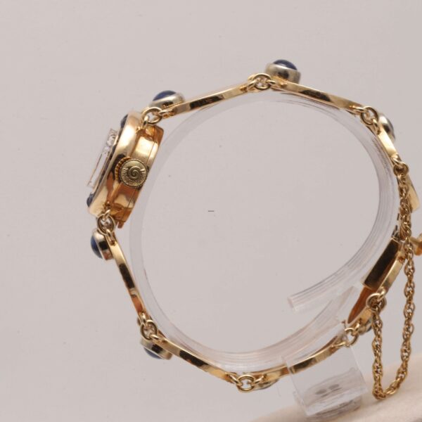 Lucien Piccard 14ct Yellow Gold & Sapphire Vintage Manual Wind Women's Watch