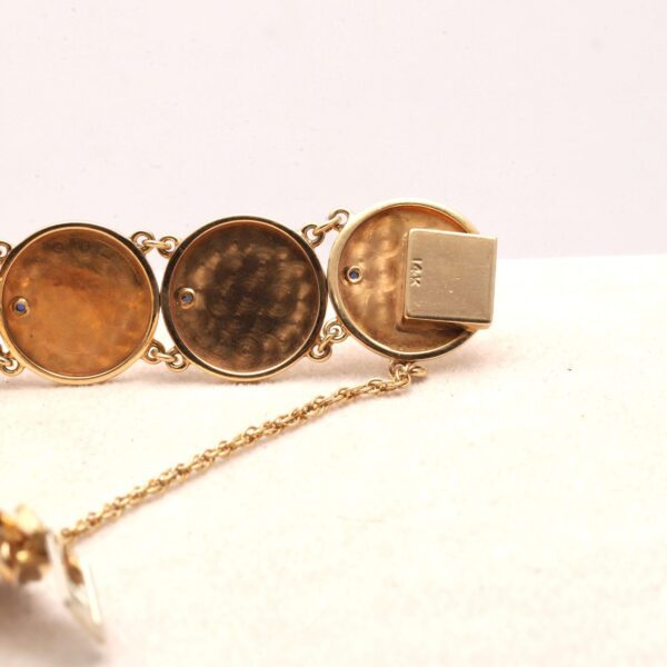 Lucien Piccard 14ct Yellow Gold & Sapphire Vintage Manual Wind Women's Watch