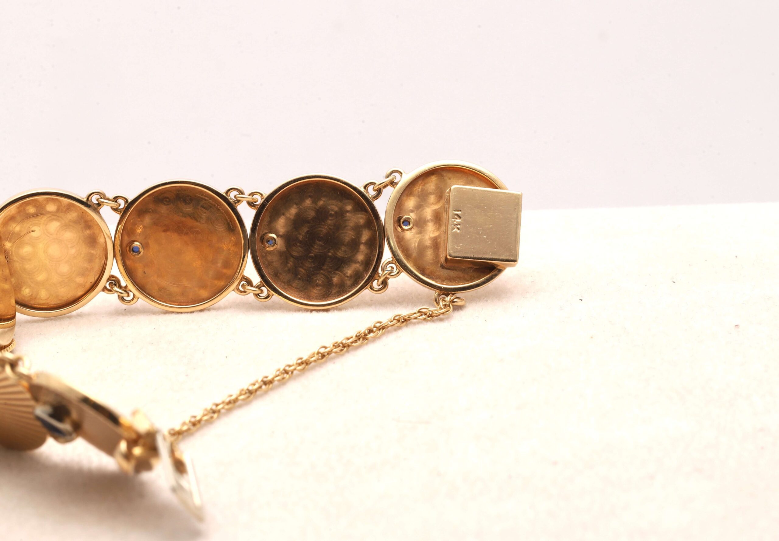 Lucien Piccard 14ct Yellow Gold & Sapphire Vintage Manual Wind Women's Watch