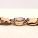 Lucien Piccard 14ct Yellow Gold & Sapphire Vintage Manual Wind Women's Watch