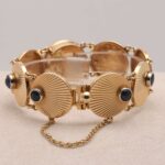 Lucien Piccard 14ct Yellow Gold & Sapphire Vintage Manual Wind Women's Watch