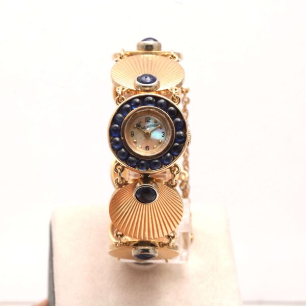 Lucien Piccard 14ct Yellow Gold & Sapphire Vintage Manual Wind Women's Watch