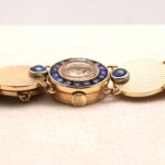 Lucien Piccard 14ct Yellow Gold & Sapphire Vintage Manual Wind Women's Watch