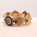 Lucien Piccard 14ct Yellow Gold & Sapphire Vintage Manual Wind Women's Watch