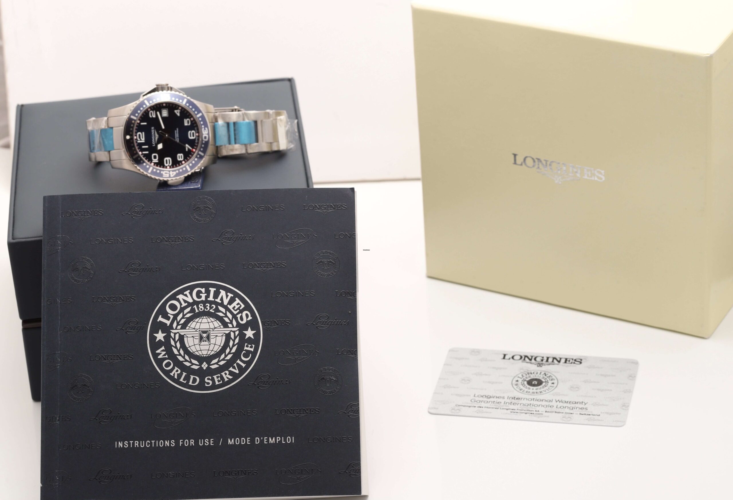 Longines Hydroconquest Automatic Blue Face 39mm Unworn Box Papers