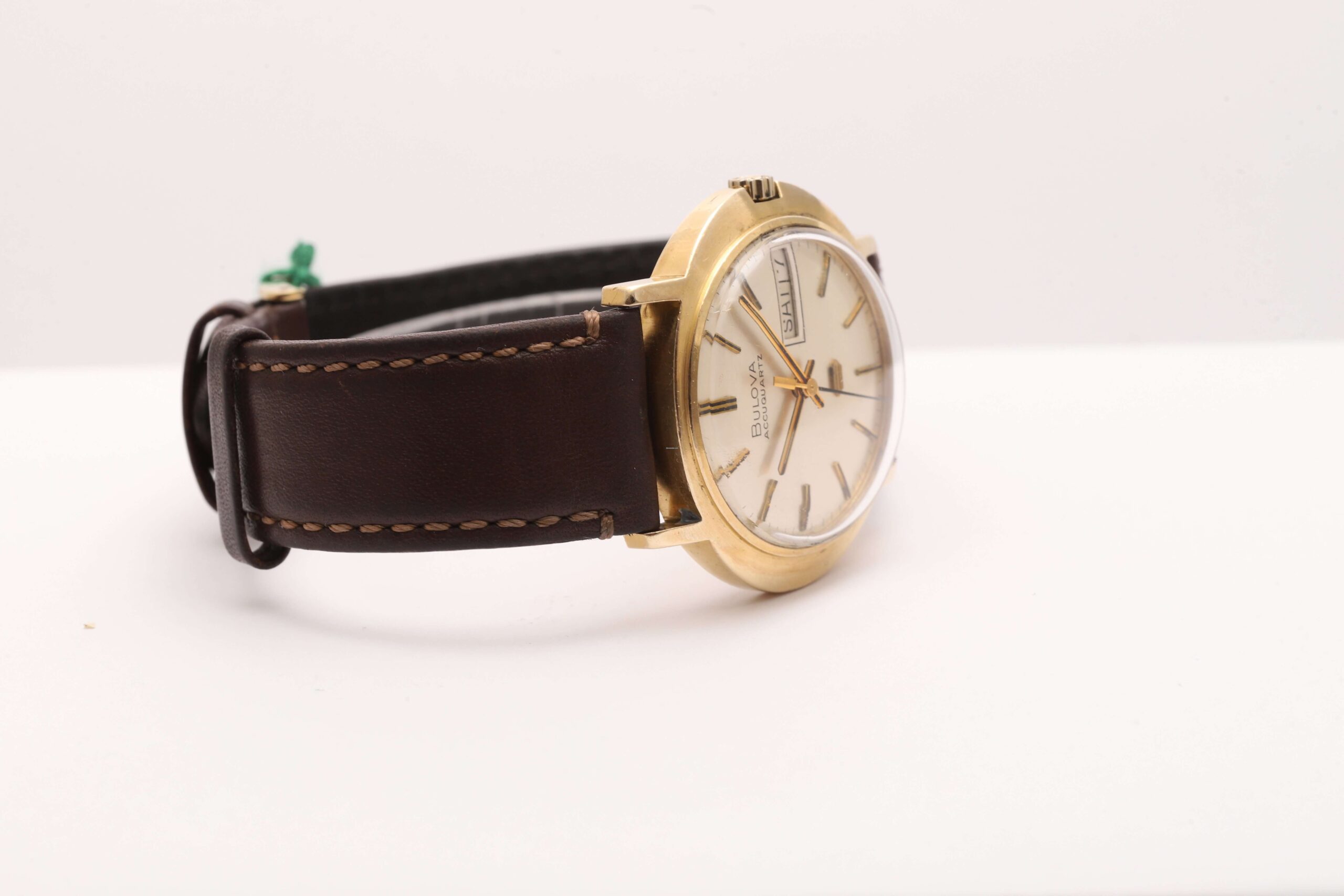 Bulova Accuquartz 14ct Gold Day Date Very Rare