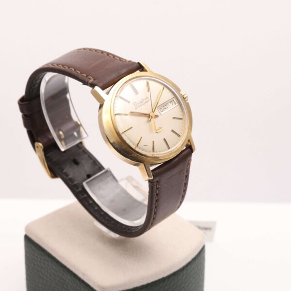 Bulova Accuquartz 14ct Gold Day Date Very Rare