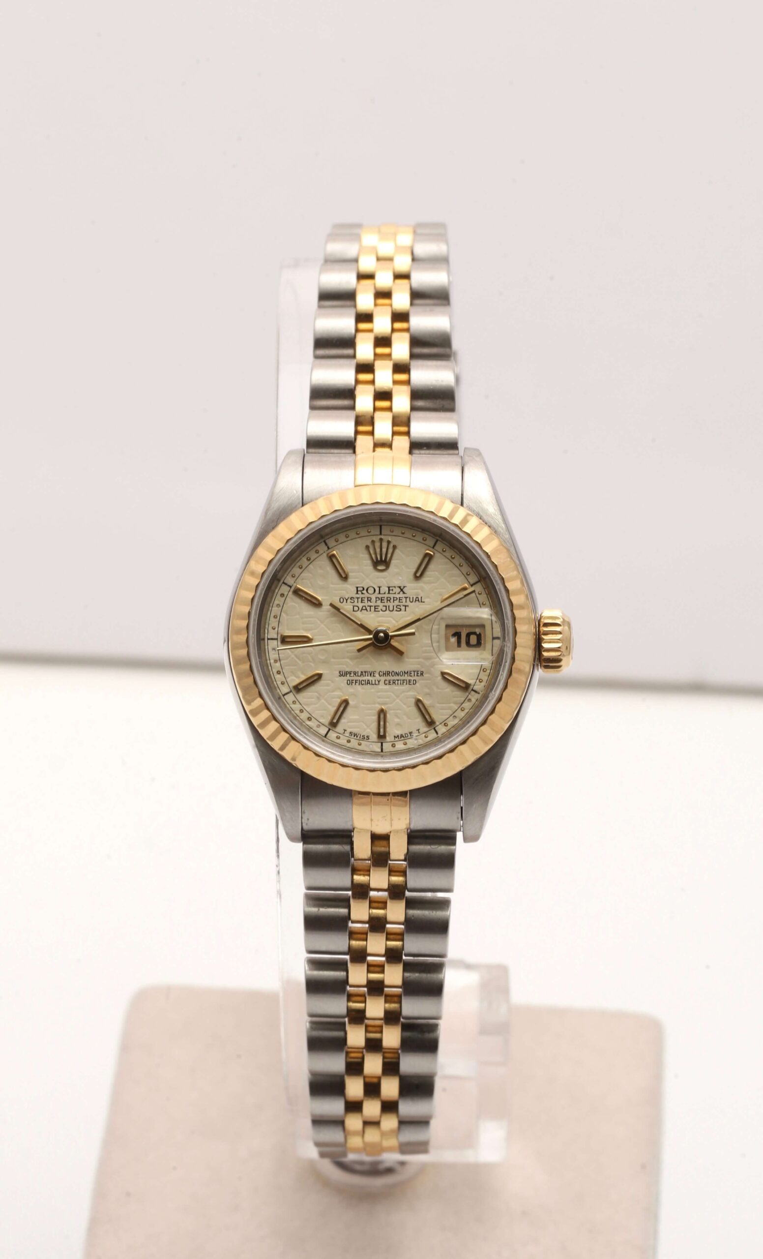 Rolex Lady-Datejust 26mm Steel And Gold Pyramid Dial