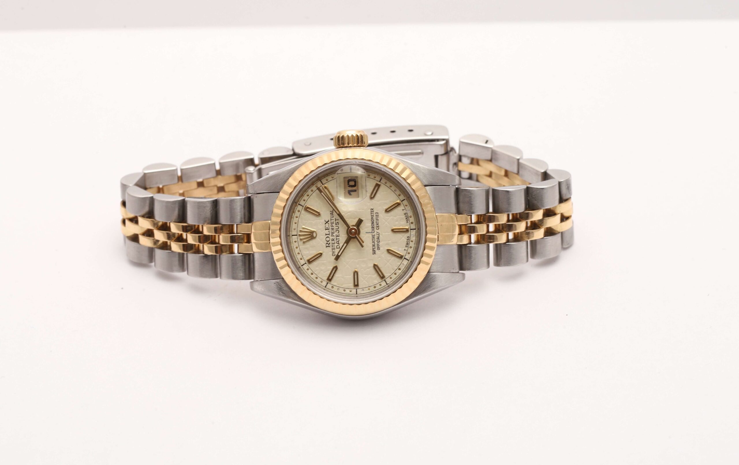 Rolex Lady-Datejust 26mm Steel And Gold Pyramid Dial