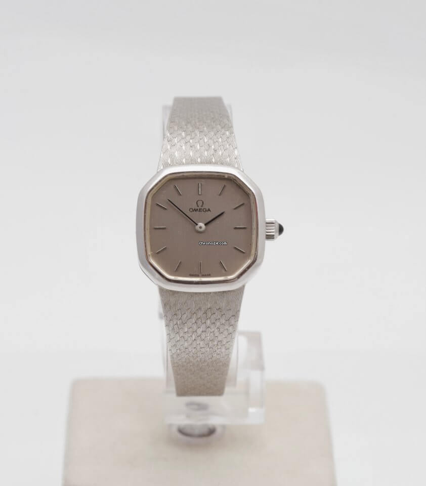 Omega De Ville 9ct White Gold Manual Wind Ladies Vintage Watch