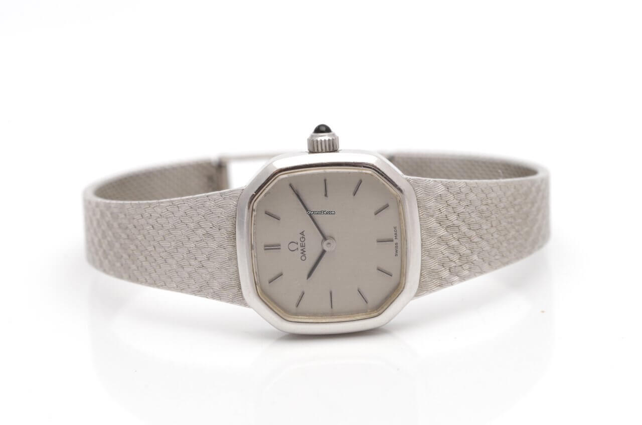 Omega De Ville 9ct White Gold Manual Wind Ladies Vintage Watch