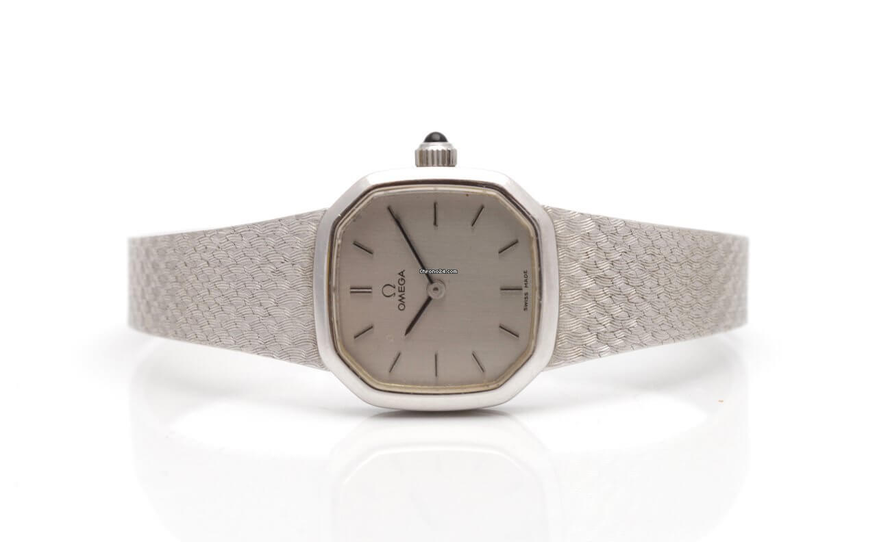 Omega De Ville 9ct White Gold Manual Wind Ladies Vintage Watch