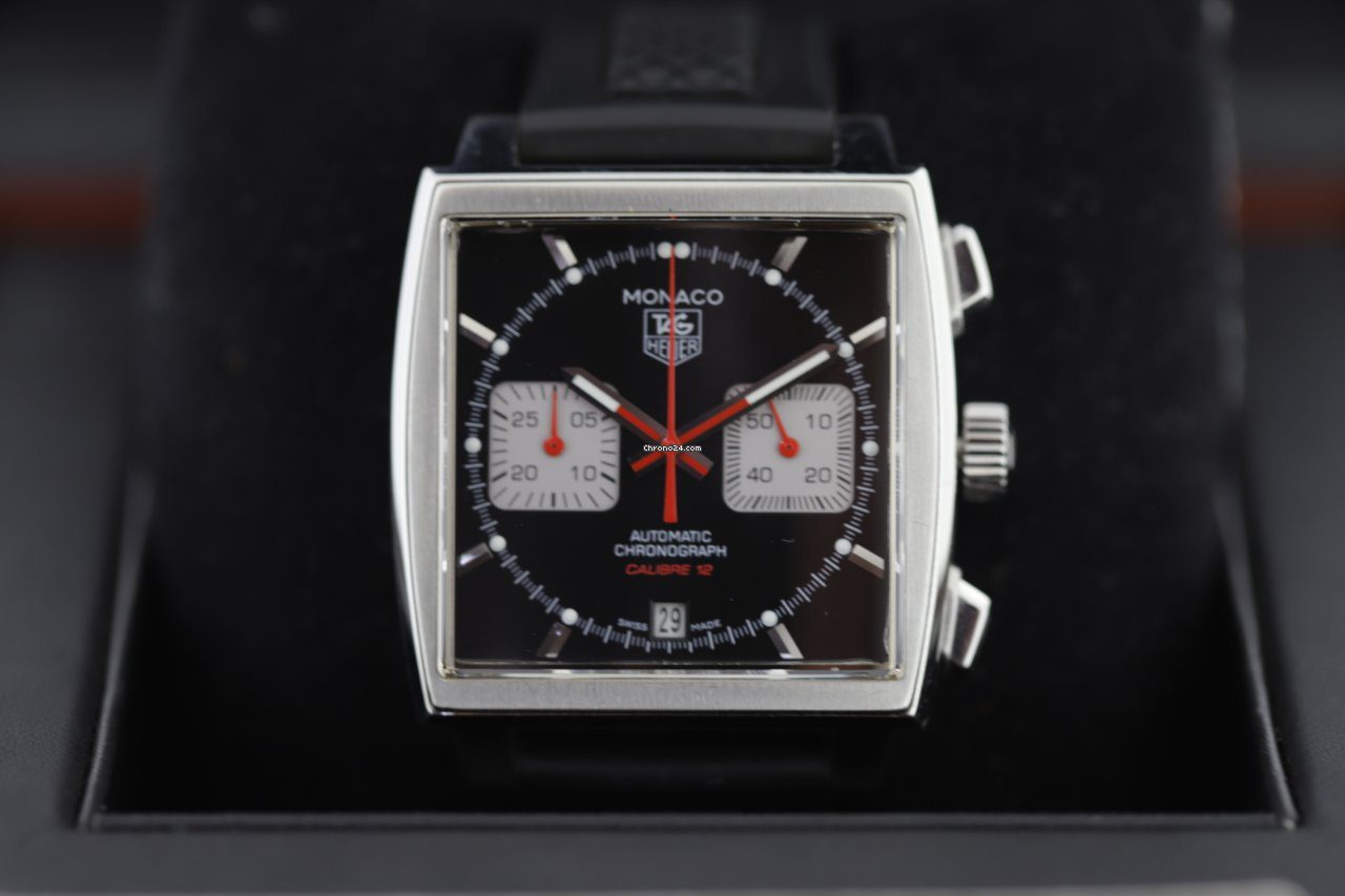TAG Heuer Monaco 12 Black Face Automatic Chronograph TAG Heuer Monaco 12 Black Face Automatic Chronograph