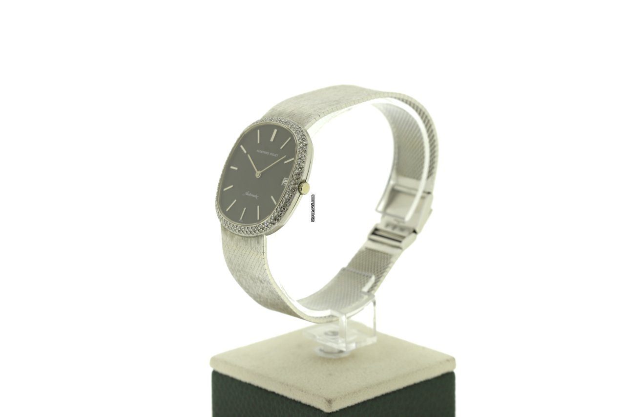 Audemars Piguet 18k White Gold & Diamonds Bezel Automatic Circa 80 Audemars Piguet 18k White Gold & Diamonds Bezel Automatic Circa 80