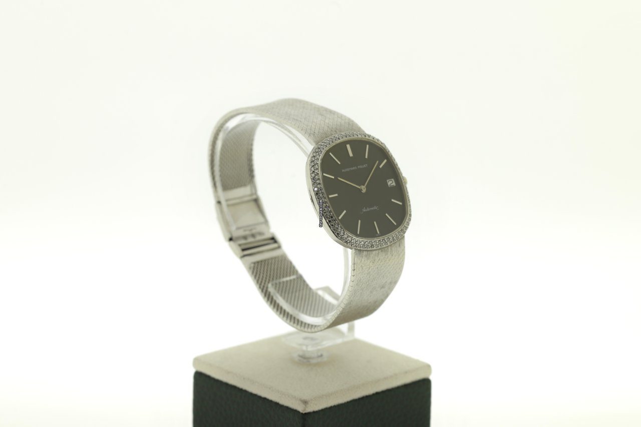 Audemars Piguet 18k White Gold & Diamonds Bezel Automatic Circa 80 Audemars Piguet 18k White Gold & Diamonds Bezel Automatic Circa 80