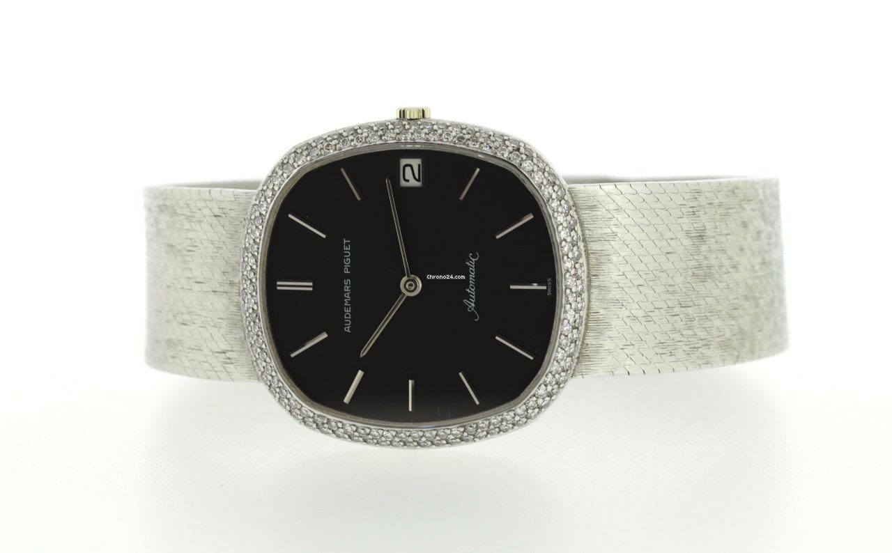 Audemars Piguet 18k White Gold & Diamonds Bezel Automatic Circa 80 Audemars Piguet 18k White Gold & Diamonds Bezel Automatic Circa 80