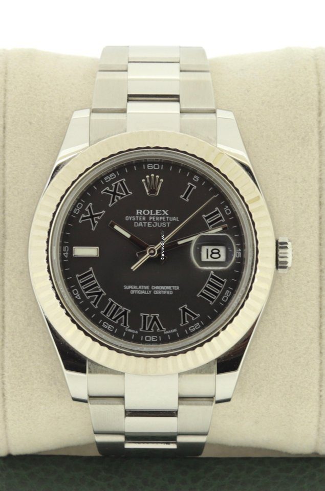 Rolex Datejust II 41mm Dark Grey Roman Dial 2014