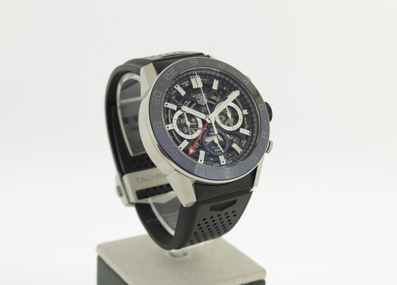 TAG Heuer Carrera Calibre Heuer 02 GMT Coke Bezel Automatic Chronograph 45mm Skeleton