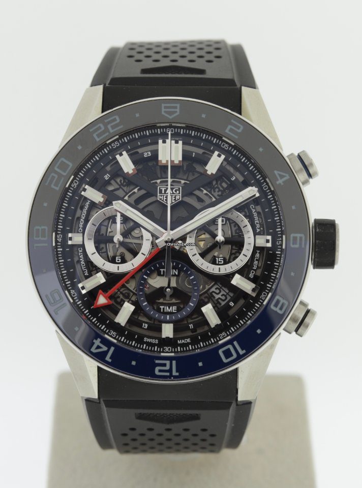 TAG Heuer Carrera Calibre Heuer 02 GMT Coke Bezel Automatic Chronograph 45mm Skeleton