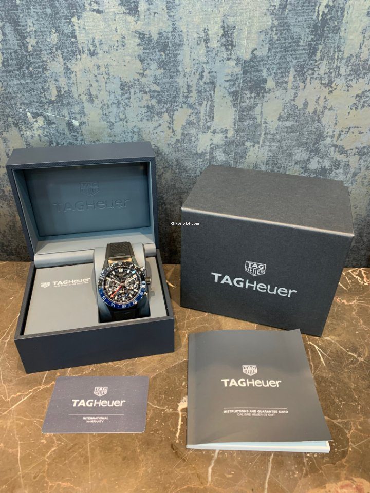 TAG Heuer Carrera Calibre Heuer 02 GMT Coke Bezel Automatic Chronograph 45mm Skeleton